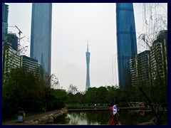 Zhujiang New Town with the 3 tallest structures of Guangzhou.